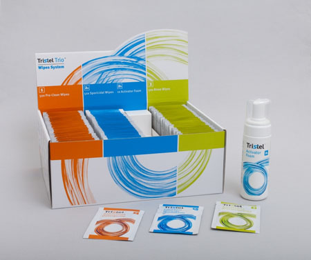 Tristell trio sistema di salviettine 150pz + attivatore 