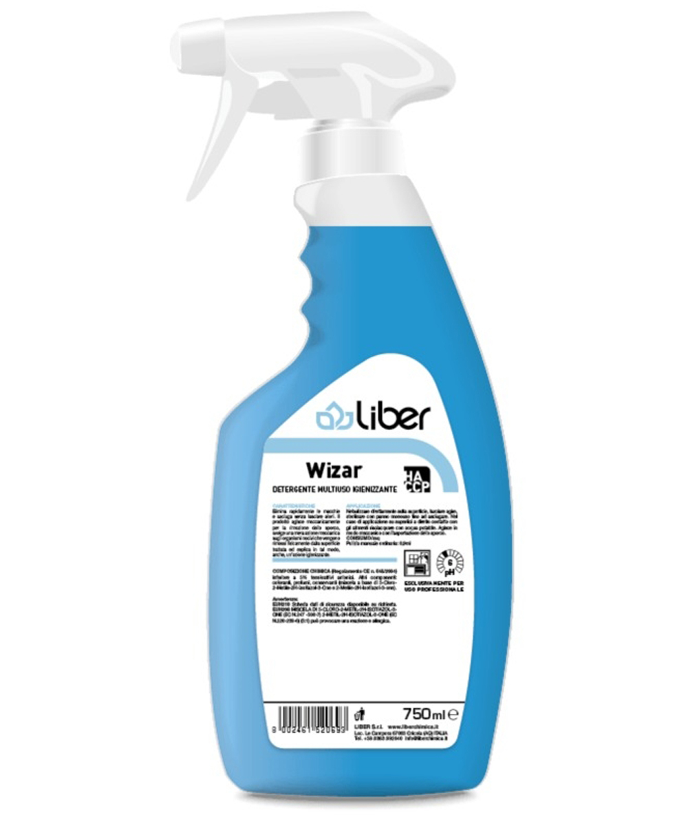Detergente wizar multiuso igienizz liq spray superfici liber 750ml 