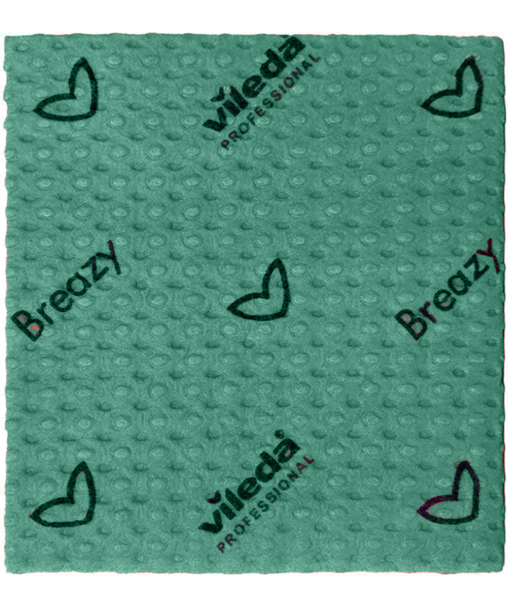 Panno breazy a durata limitata con onde vileda 35x35cm col verde 