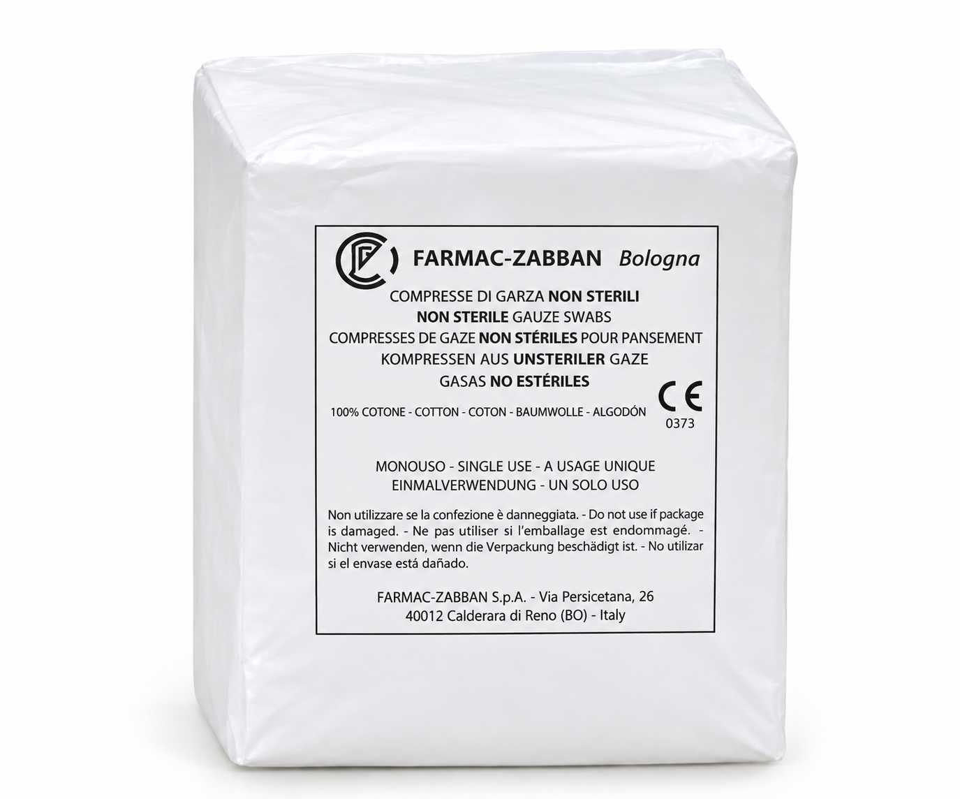 Garza compressa idrofila 12/8 in cotone 10x15 cm confezione 1 kg