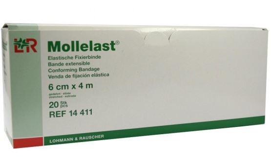 Benda garza elastica mollelast cm.6 x mt.4 in trazione - lohmann 