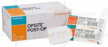 Medicazione sterile opsite post-op 6,5x5 cm cf.100pz. 
