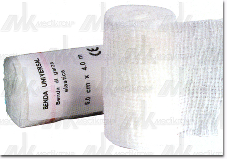 Benda di garza elastica cm6x4mt. universal 