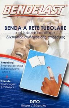 Rete elast. tubolare x dita mis. 1 3 mt. in tensione + 2 compr.str  tnt 