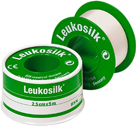 Cerotto leukosilk seta c/custodia cm. 2,5x5mt. 