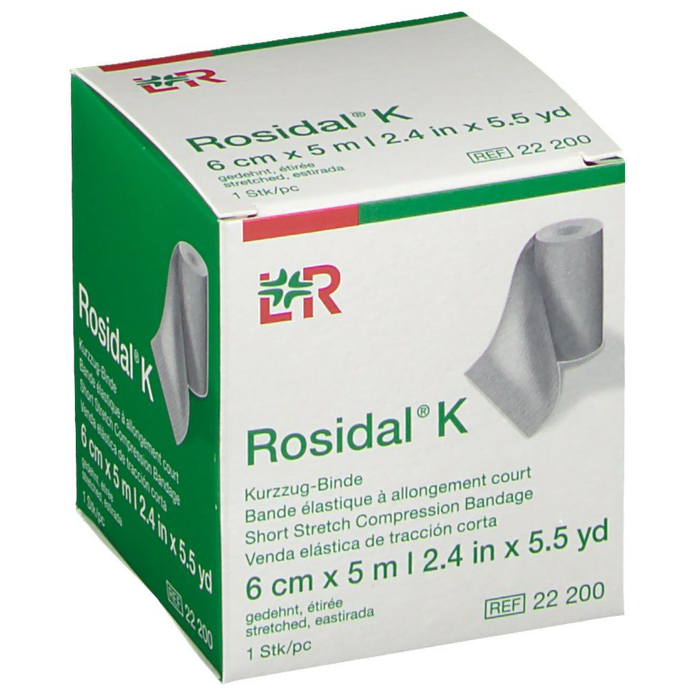 Benda elast. compressiva rosidal k color carne, cm.6xmt.5 in traz. 