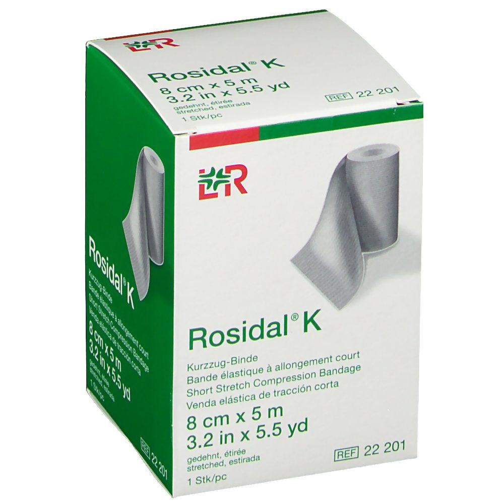 Benda elast. compressiva rosidal k color carne, cm.8xmt.5 in traz. 