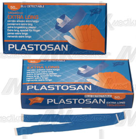 Cerotto medicato extralungo 18x2cm colore blu, conf. 50 pz. 