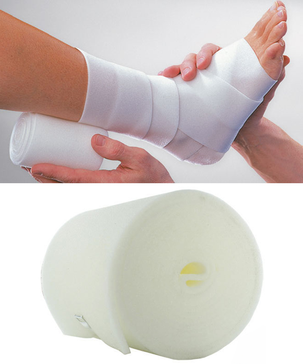 Rosidal Morbido® è un nastro in schiuma per bendaggi compressivi, elastico e resistente, che offre comfort e protezione durante i trattamenti di linfologia e flebologia.