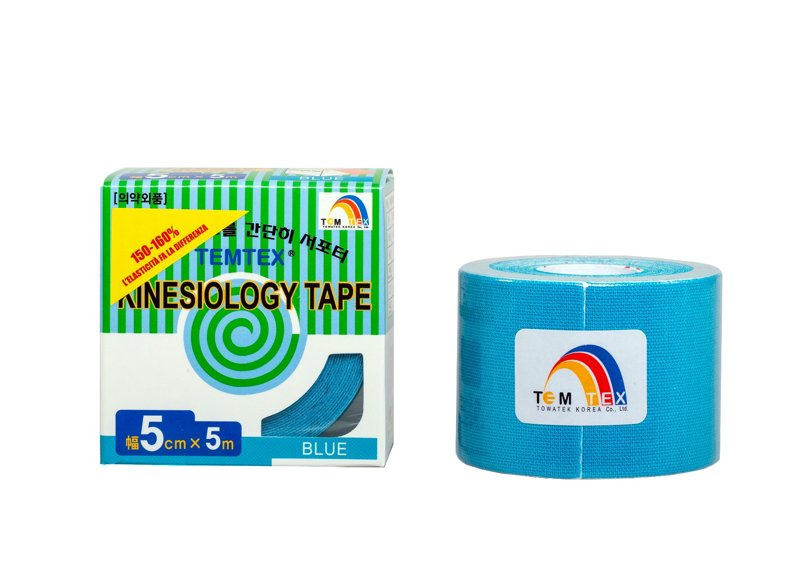 Cerotto kinesiology colore blu mis. cm.5x5mt. 