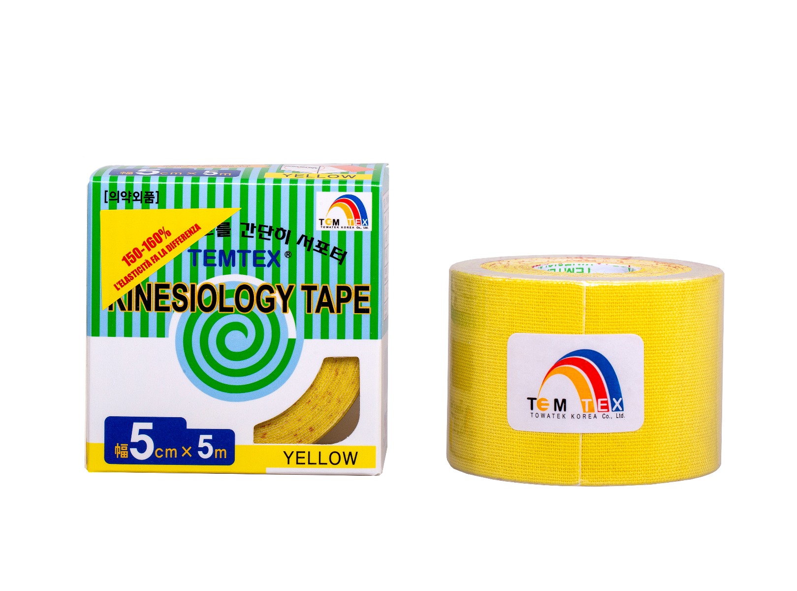 Cerotto kinesiology colore giallo mis. cm.5x5mt. 