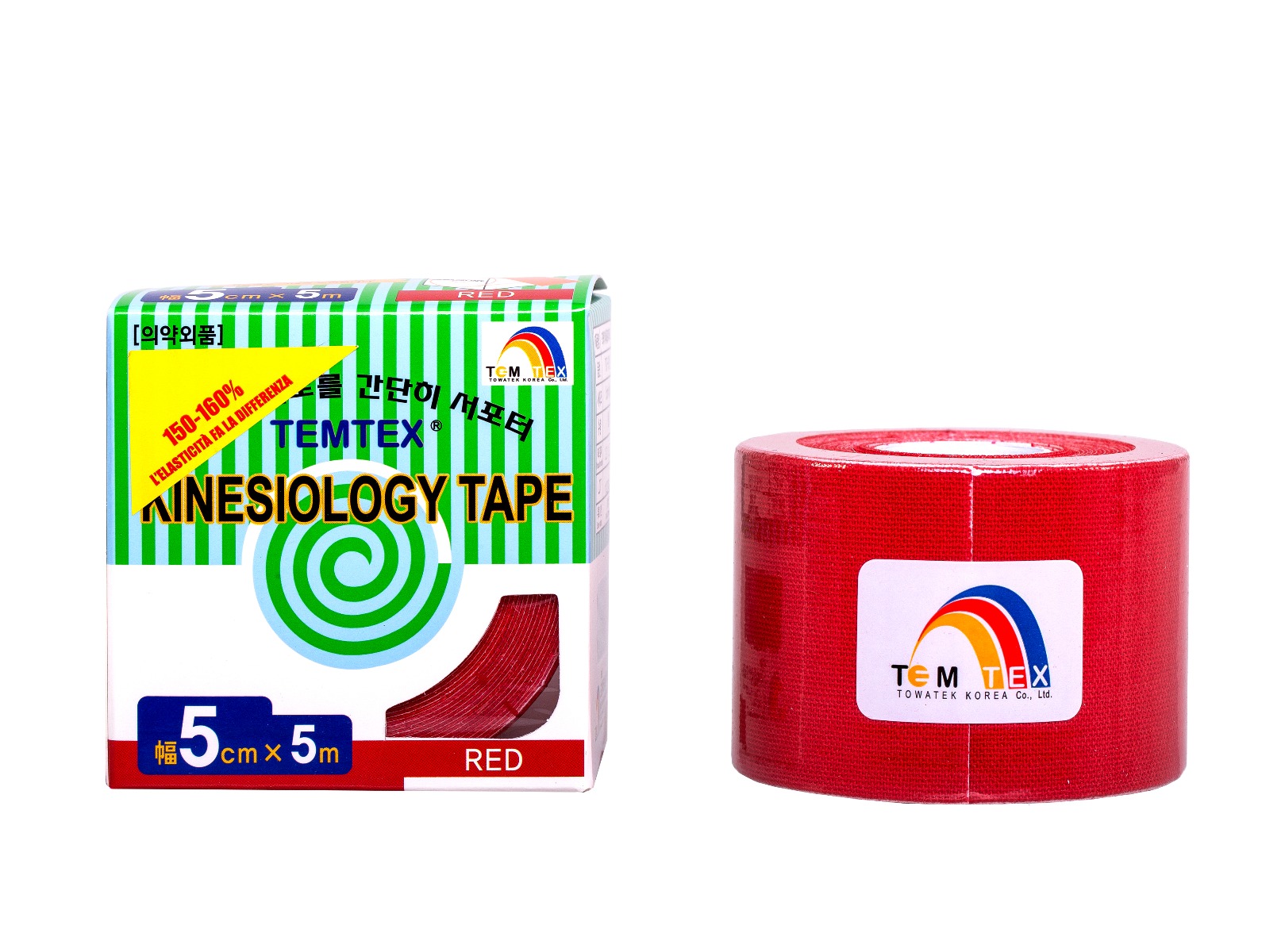 Cerotto kinesiology colore rosso mis. cm.5x5mt. 