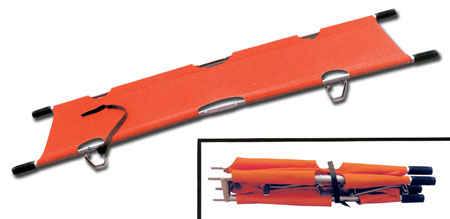 Barella pieghevole in 4 struttura in alluminio - port. 150 kg. 