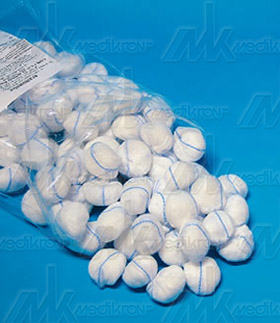 Tamponi rotondi di garza mm.16 con filo di bario cf.100 pz. 