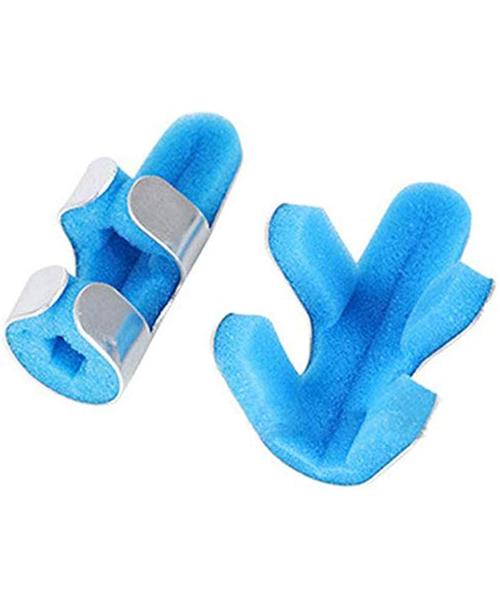 Splint per dita modello a rana misura S in alluminio e poliuretano, ideale per l'immobilizzazione in caso di traumi o fratture.