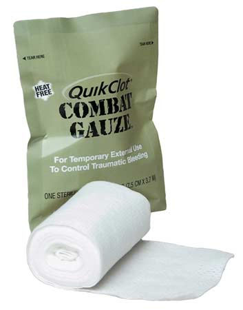 Medicazione emostatica quikclot gauz str mis. 7,5x3,7mt 