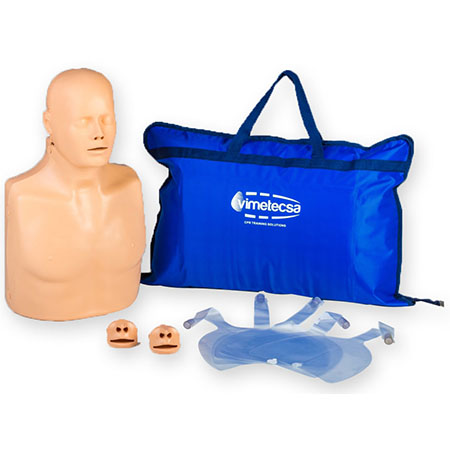 Manichino cpr practi-man advance compreso di polmoni, valvole e borsa 
