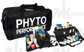 Borsa sportiva in tela professional cm 55x22x27h col. blu/azzurro 