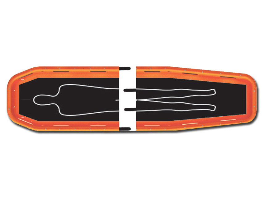 Barella basket arancione con 3 cinte divisibile mis. 118/215x64x19cm 