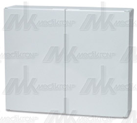 Cassetta p.s. plastica vuota, 2 ante bianca, cm. 45x37,5x13 