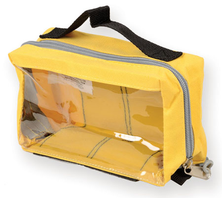 Borsetta quadrata gialla c/finestra cm. 20x11x8 