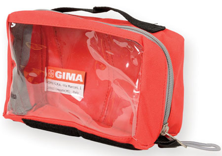 Borsetta quadrata rossa c/finestra cm.20x11x8 