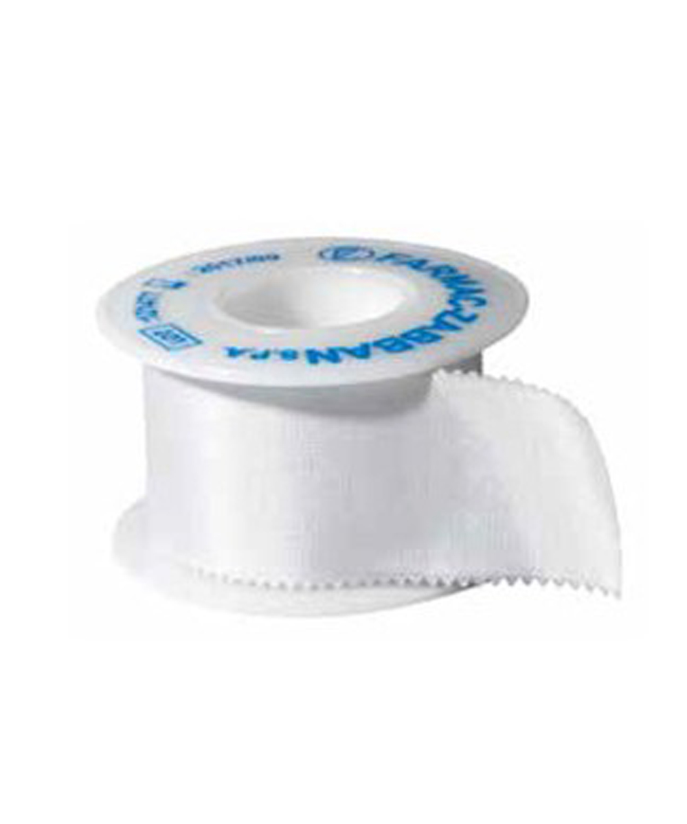 Cerotto in seta bianca ad alta adesività, comodo e delicato sulla pelle, ideale per fissare garze e medicazioni anche su pelli sensibili.