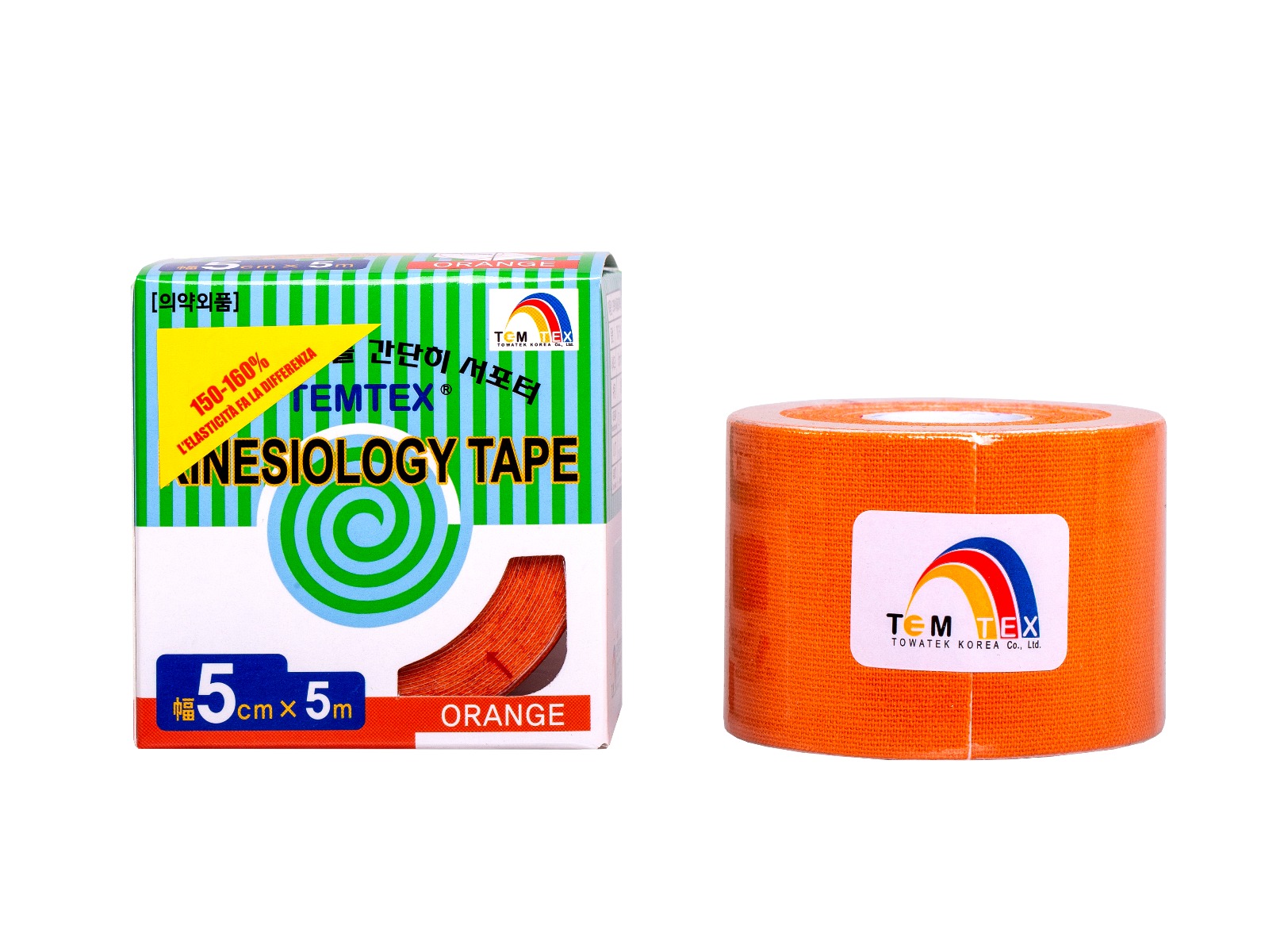 Cerotto kinesiology colore arancio mis. cm.5x5mt. 