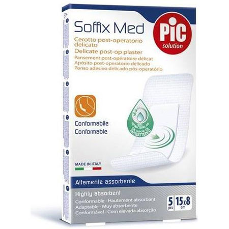 Cerotto soffix med c/clorexidina cm.15x8 conf. 5 pz 