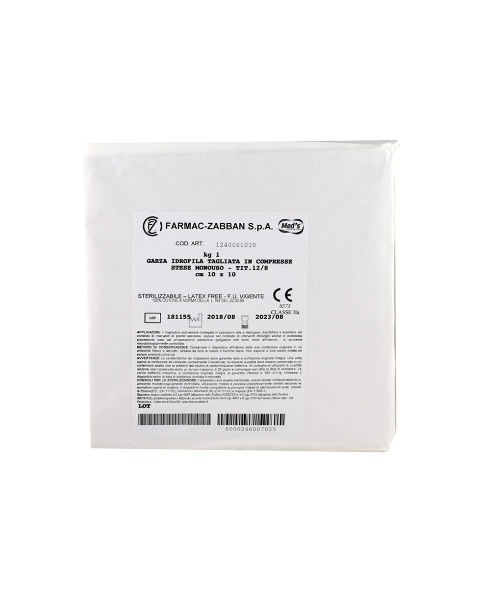 Benda garza cambric mt.5x10cm conf. 10 pz. 