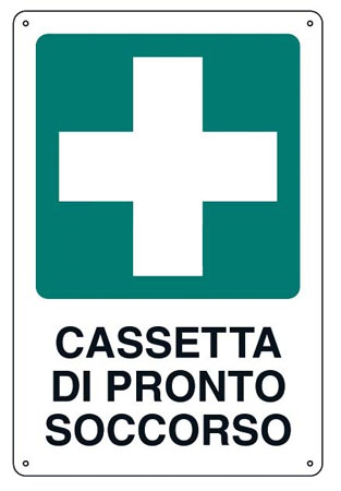 Cartello metallo cassetta pronto soccorso cm. 25x31 pharmapiu' 