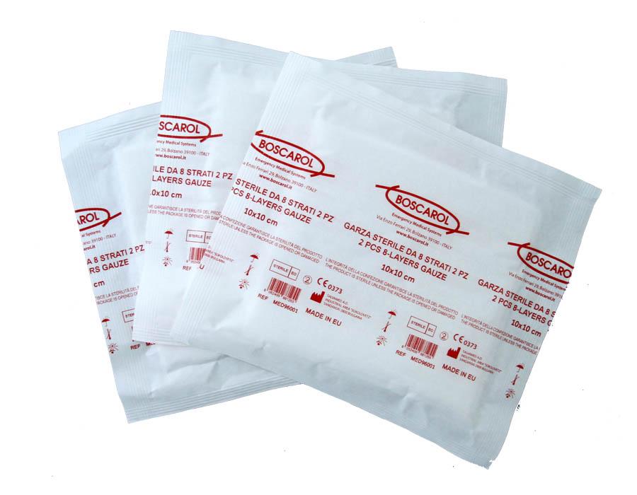Compresse di garza str da 10x10cm 8 strati - conf. 2 pz. 