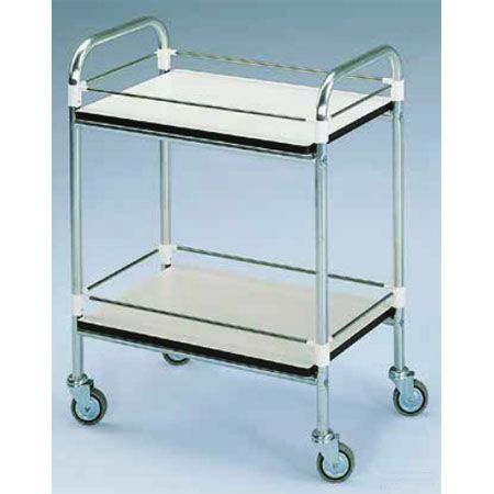 Carrello 2 piani c/ringh.90x60x80 