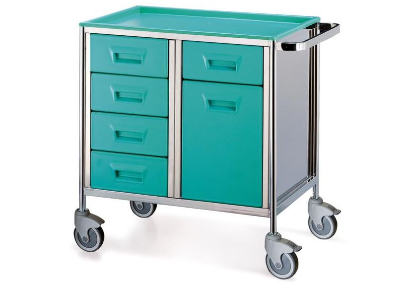 Carrello 5 cassetti + 1 stipetto cm.80x50x87h 