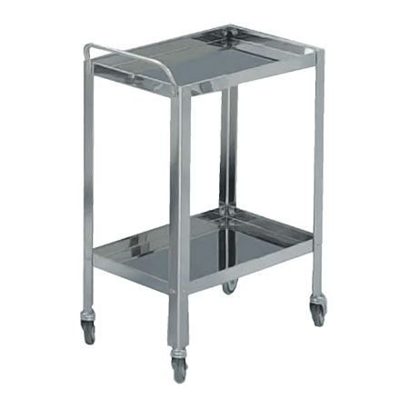 Carrello inox 2 piani 90x60x80 circa c/piani bordati 
