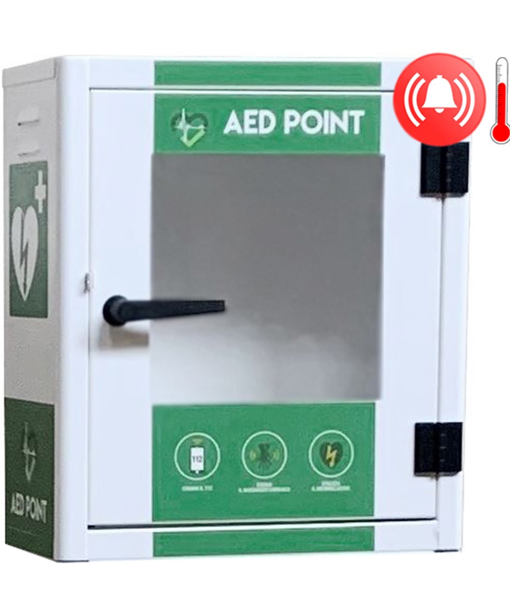 Teca Termoregolata per Defibrillatore, robusta e versatile, adatta per ambienti interni ed esterni.