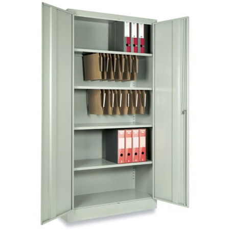 Armadio metal.vern.ante battenti, 4 piani,c/doppia serrat. 100x45x200h 