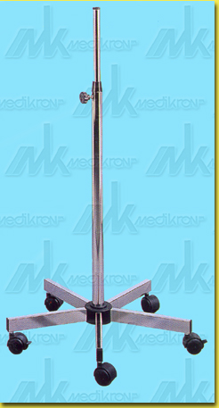 Stativo 5 razze con ruote(2 c.freno) regolabile, base pesante 