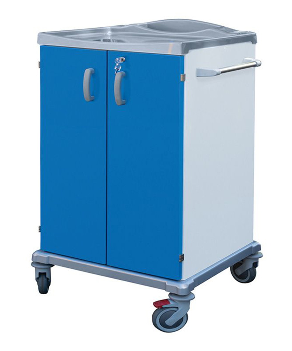 Carrello igiene paziente e biancheria pulita cm.80x64x128 