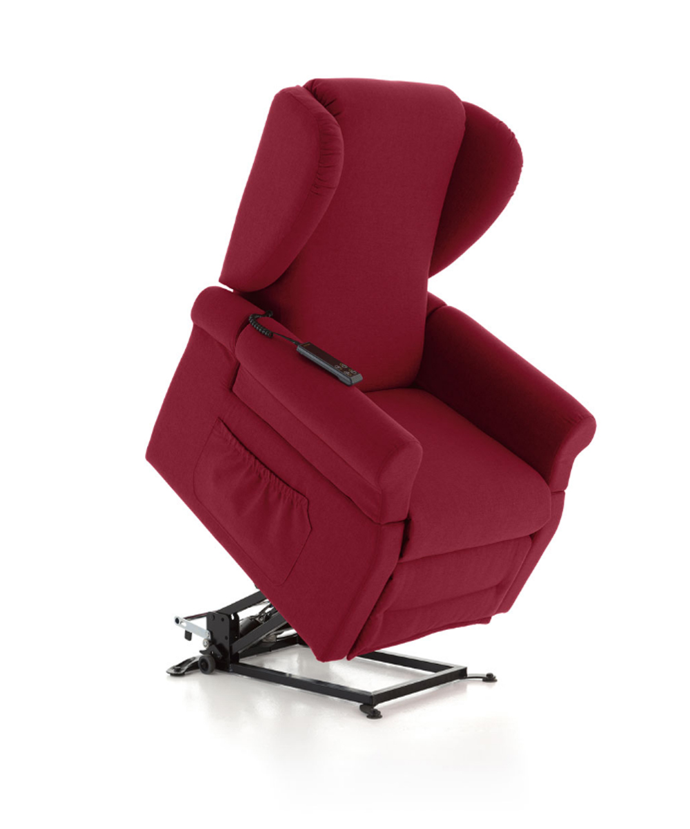 Poltrona capri, 2 motori, 3 movimenti c/roller  colore rosso dublino 33 