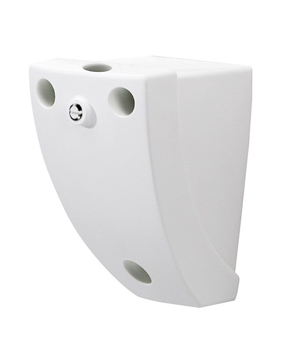 Supporto a parete per terminale di lampada da visita Ø 16 mm con dado di sicurezza e foro passacavo