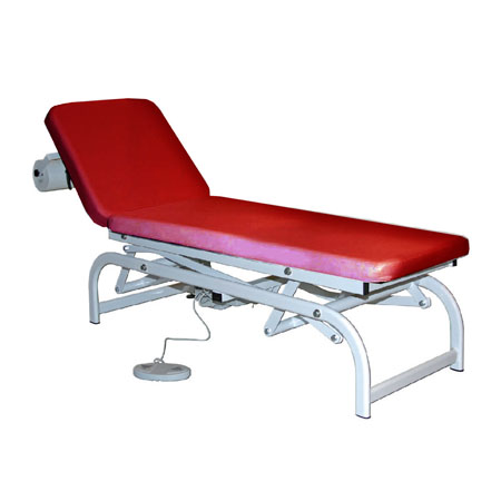 Letto visita king alt. regol. elettr rosso mis.190x60x45/95cm por.150kg 