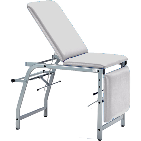 Letto visita 2 snodi c/portarotolo 181x60x78h cm bianco 