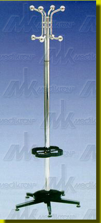 Attaccapanni a colonna c/struttura cromata 