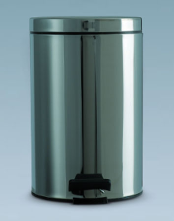 Portarifiuti inox 12lt. a pedale con secchio estraibile in plastica 