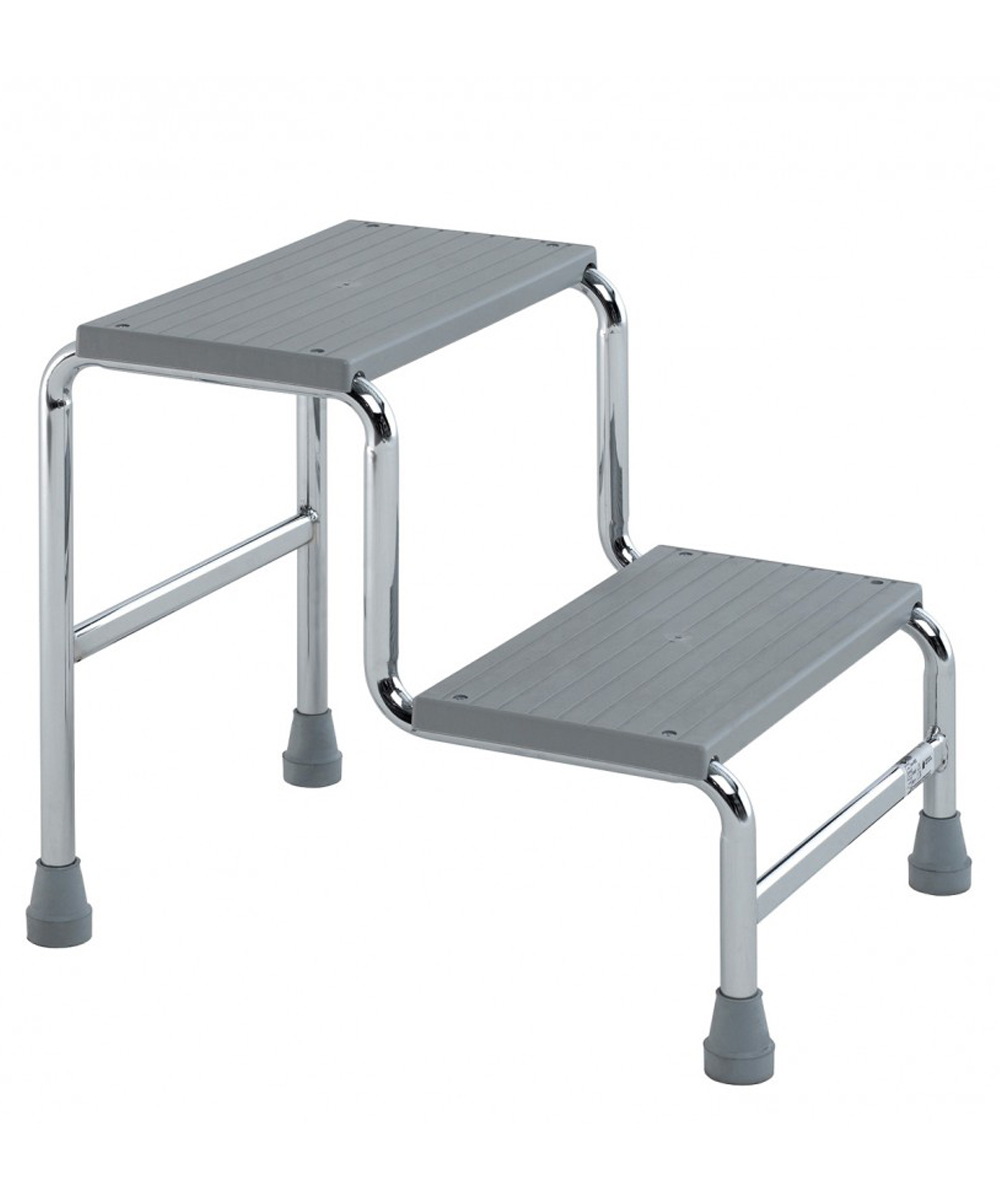 Scaletta 2 gradini in acciaio e abs 