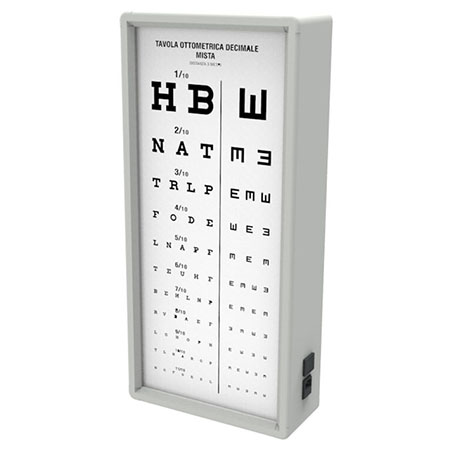 Ottotipo luminoso da mt.3 decimale mista 