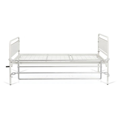 Sponda laterale ribaltab. x letto degenza in alluminio, pezzo singolo 