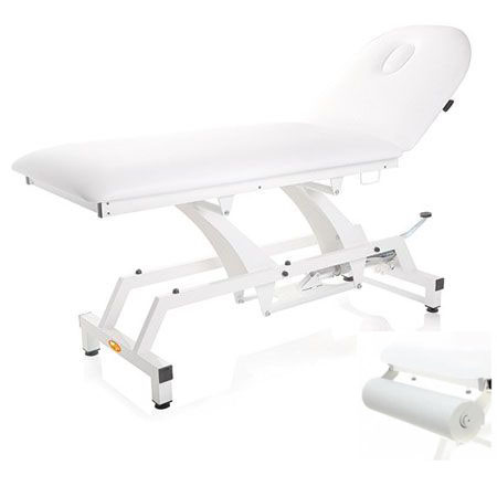 Letto visita lytus idraul. bianco c/ portarotolo 