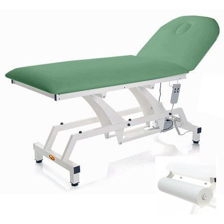 Letto visita lytus elettr. verde c/ portarotolo 